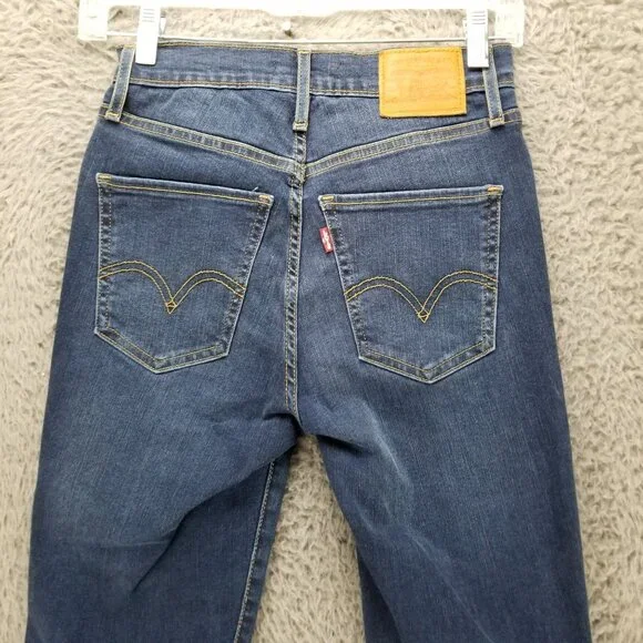 Levis Jeans Womens 26 Blue Mile High Super Skinny Premium Stretch Denim - Picture 11 of 16